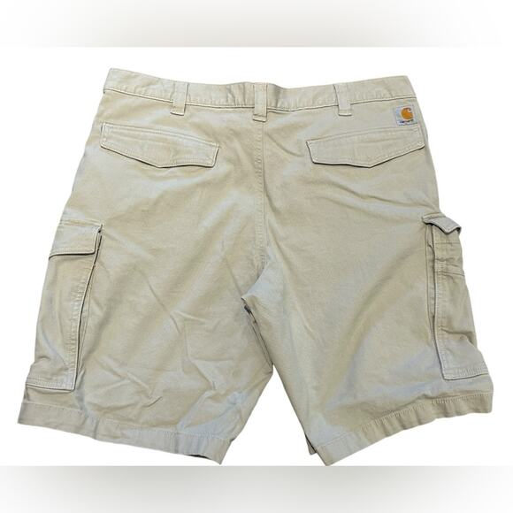 Carhartt Mens Size 40 Light Khaki Relaxed Fit Cargo Shorts - Picture 3 of 8